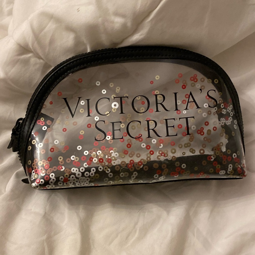 Victoria’s Secret sequin clutch makeup bag